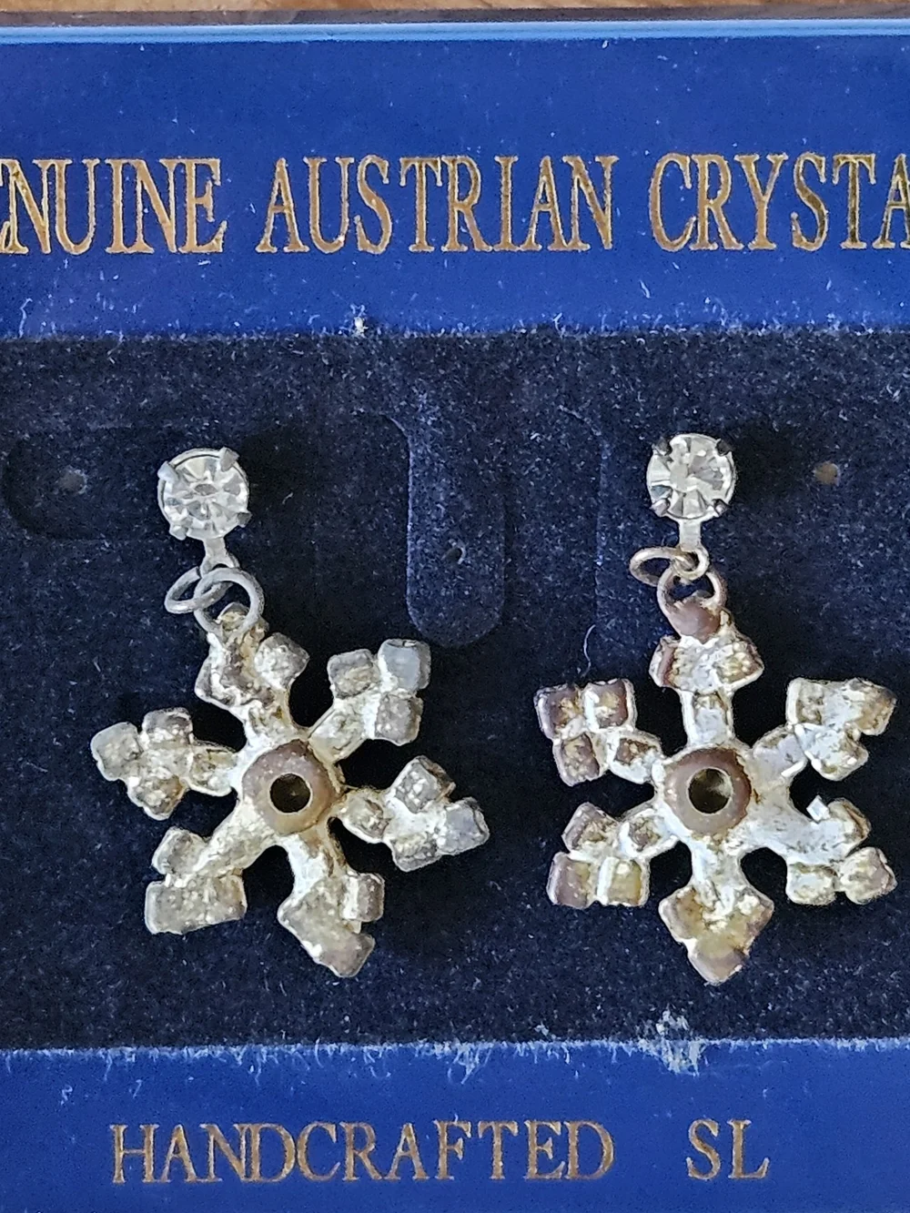 Snowflake Brooch and Earrings Set - Clear